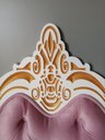 Ver imagem 4 de Cabeceira Entalhada Capitonê p/ Cama Box Solteiro Veludo Rosa - Jl