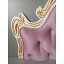 Ver imagem 5 de Cabeceira Entalhada Capitonê p/ Cama Box Solteiro Veludo Rosa - Jl