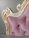 Ver imagem 5 de Cabeceira Entalhada Capitonê p/ Cama Box Solteiro Veludo Rosa - Jl