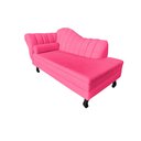 Ver imagem 4 de Recamier Decorativo Divã Amsterdã 147cm Lado Direito Couro Rosa Pink
