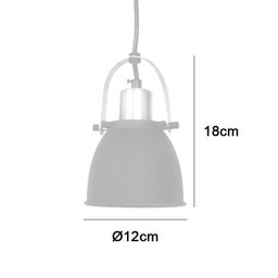 Luminária Pendente Detroit para Salas, Quartos e Cozinhas na cor Branca com Detalhe Cor Cobre - 4