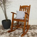 Ver imagem 3 de Cadeira de Balanço de Madeira - Verniz