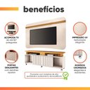 Ver imagem 5 de Rack Bancada Alpha com Painel Psy para TV até 80 Polegadas 1,80m Ripado