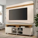 Ver imagem 2 de Rack Bancada Alpha com Painel Psy para TV até 80 Polegadas 1,80m Ripado