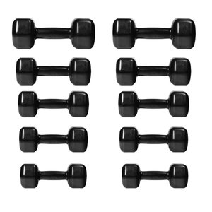 Kit Halteres Sextavados Emborrachados - Pares de 1 a 5 Kg