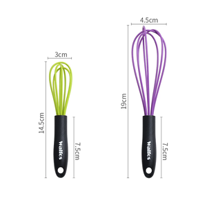 Mini Batedor de Ovo Walfos de Silicone Elashopp Kit 2 Peças
