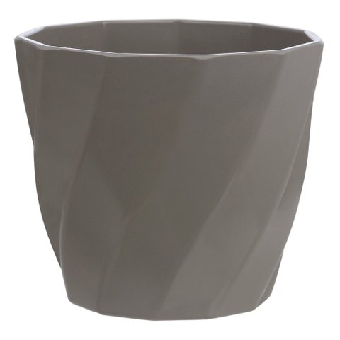 Vaso Torcido Decorativo Cinza 12x13,5 cm - D’Rossi