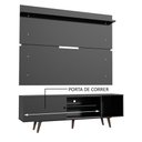 Ver imagem 5 de Rack Madesa Dubai e Painel para TV até 65 Polegadas com Pés Preto/Rustic 8ND8 Cor:Preto/Rustic