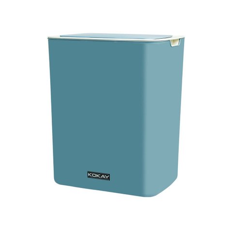 Lixeira Inteligente Automatica C/ Sensor de Aproximacao - 14 Litros Pilha Aa - Azul