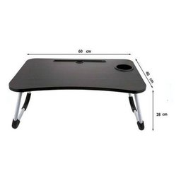 Mesinha Portátil P/ Notebook Dobrável de Cama com Porta Copo:preto - 4
