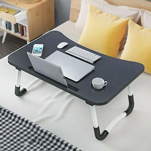 Mesinha Portátil P/ Notebook Dobrável de Cama com Porta Copo:preto