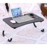 Mesinha Portátil P/ Notebook Dobrável de Cama com Porta Copo:preto - 9