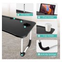 Ver imagem 3 de Mesinha Portátil P/ Notebook Dobrável de Cama com Porta Copo:preto