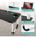 Ver imagem 3 de Mesinha Portátil P/ Notebook Dobrável de Cama com Porta Copo:preto