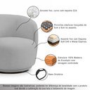 Ver imagem 7 de Kit 2 Poltronas Decorativas Sala de Estar Melissa Giratória Linho Cinza M1 - Monari Design