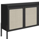 Ver imagem 5 de Balcão Aparador Buffet Pés de Madeira Arlo A10 Nero-preto - Mpozenato