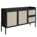 Ver imagem 7 de Balcão Aparador Buffet Pés de Madeira Arlo A10 Nero-preto - Mpozenato