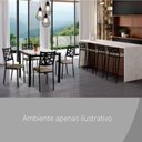 Ver imagem 2 de Kit 6 Cadeiras e 4 Banquetas Luiza Gourmet-assento Preto