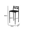 Ver imagem 3 de Kit 6 Cadeiras e 4 Banquetas Luiza Gourmet-assento Preto