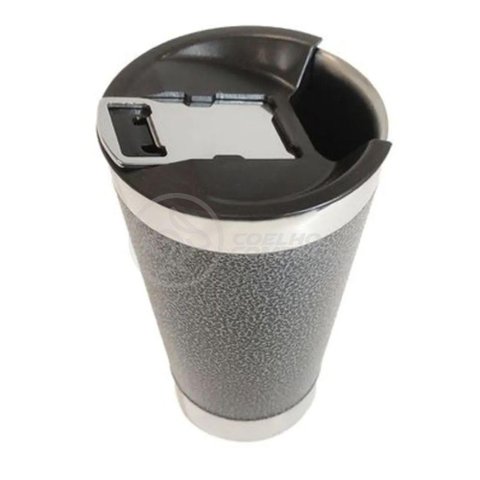 Copo Térmico com Tampa e Abridor de Garrafa 473ml Preto