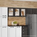 Ver imagem 6 de Kit 2 Armários Aéreos Multiuso Itatiaia Aço 3 Portas Com Vidro New Premium Cozinha e Área de