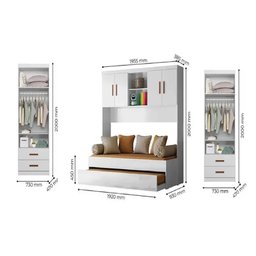 Quarto Conjugado Guarda- Roupa 4 Portas - Moveis Peternella - 3
