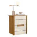 Ver imagem 6 de Mesa de Cabeceira 2 Gavetas 51cm Lara M07 Freijó/off White - Mpozenato