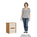 Ver imagem 5 de Mesa de Cabeceira 2 Gavetas 51cm Lara M07 Freijó/off White - Mpozenato
