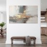 Quadro Decorativo Tela Canvas Abstrato Gold The Gray - 200x100 Cm - 3