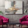 Quadro Decorativo Tela Canvas Abstrato Gold The Gray - 200x100 Cm - 2