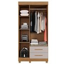 Ver imagem 3 de Guarda-roupa New Copacabana 3 Portas 2 Gavetas com Espelho Cinamomo Off