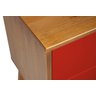 Mesa de Cabeceira Retrô 2 Gavetas - Vermelho - 5