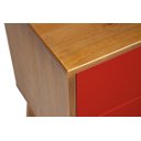 Ver imagem 5 de Mesa de Cabeceira Retrô 2 Gavetas - Vermelho