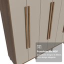 Ver imagem 7 de Guarda-Roupa Casal com Pés 8 Portas Batentes Venus Madesa