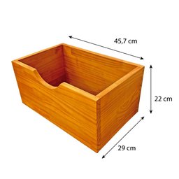 Aparador de Madeira Pinus Linea de 4 Prateleiras Slim com Gaveta Nozes - 6