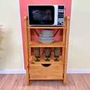 Ver imagem 1 de Aparador de Madeira Pinus Linea de 4 Prateleiras Slim com Gaveta Nozes