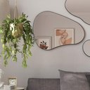 Ver imagem 1 de Espelho Painel Decorativo Formato Orgânico Dalla Costa 79 Cm Cor:preto Fosco com Espelho