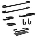 Ver imagem 1 de Suporte Kit de Acessório para Banheiro 8 Peças Preto