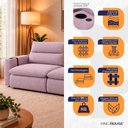 Ver imagem 3 de Sofá Retrátil Reclinável Lugano 2,90m USB e Porta Copos Linho Rose - King House