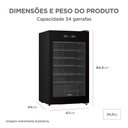 Ver mais imagens de Adega de Vinho Climatizada 34 Garrafas Inverter Bivolt Midea Mdrw150fgggl3 - Bivolt