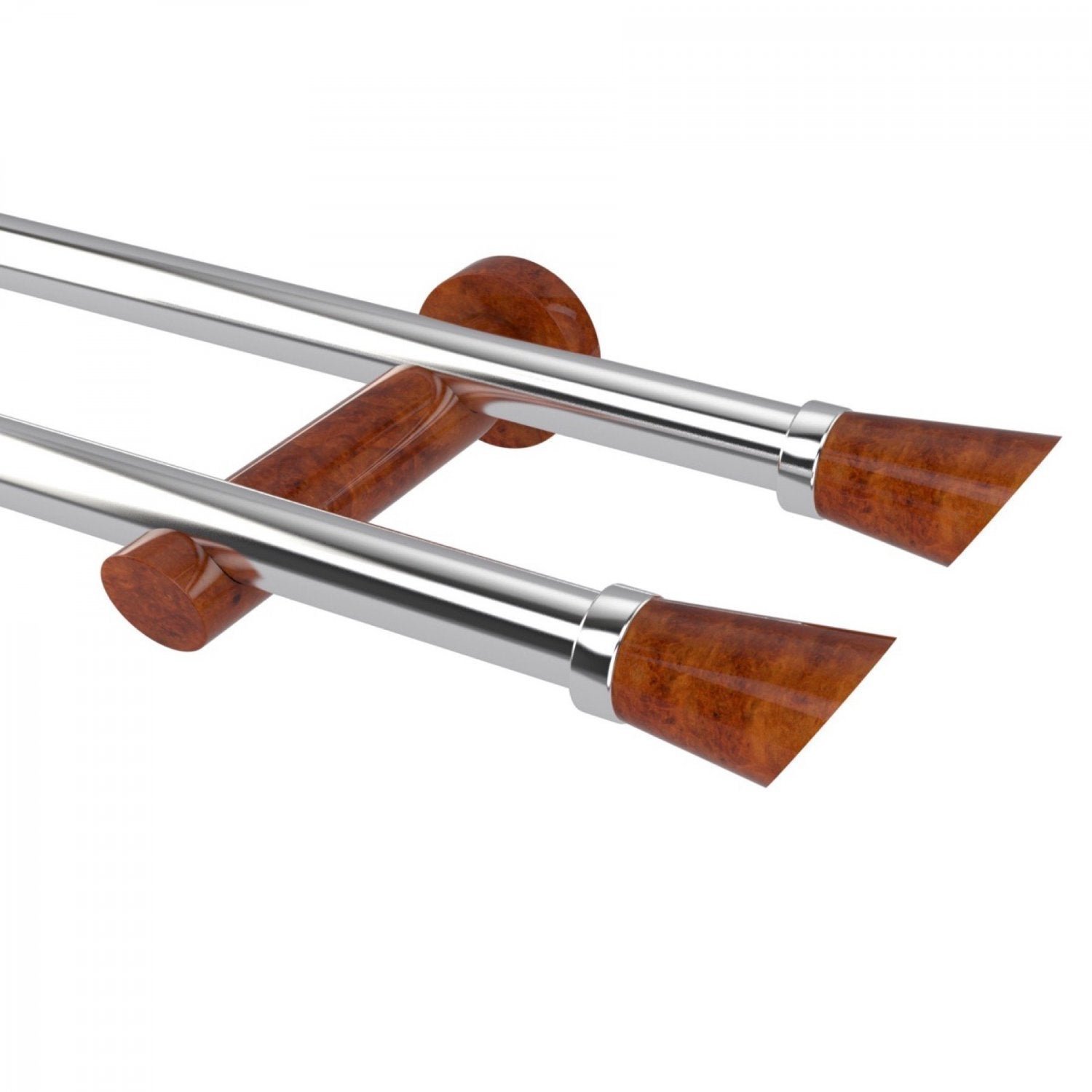 Kit Varão Duplo de Cortina 19mm 200cm Alemão Plus Belchior - 1