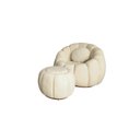 Ver imagem 4 de Kit Namoradeira Mais Poltrona e Puff Concha Fixo Boucle - Estopar