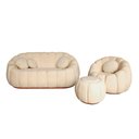 Ver imagem 5 de Kit Namoradeira Mais Poltrona e Puff Concha Fixo Boucle - Estopar