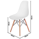 Ver imagem 5 de Cadeira Eames Branca - Base Madeira Maciça