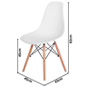 Cadeira Eames Branca - Base Madeira Maciça - 5