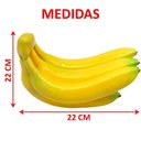 Ver imagem 6 de Kit 4 Maço com 5 Bananas em Isopor Artificial Enfeite Fruta