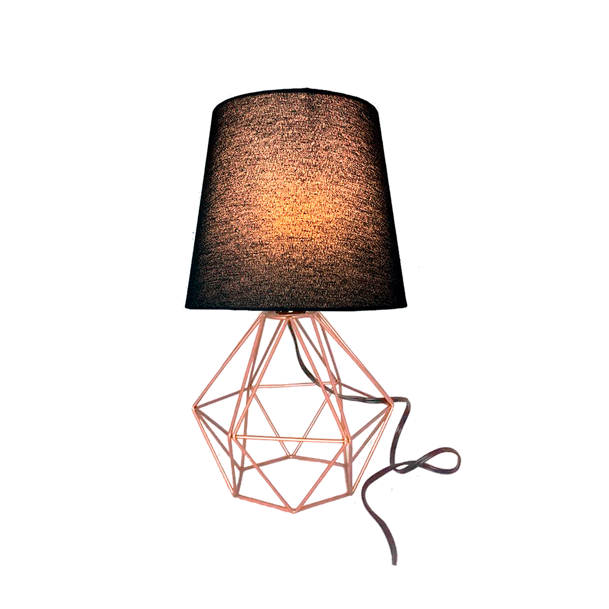 LUMINÁRIA ABAJUR DIAMANTE RETRO COBRE VARIAS CORES MadeiraMadeira