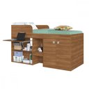 Ver imagem 2 de Cama Alta Multifuncional com Armário e Escrivaninha Monterey Cm096 Art In Móveis-nogal