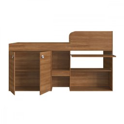 Cama Alta Multifuncional com Armário e Escrivaninha Monterey Cm096 Art In Móveis-nogal - 4