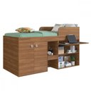 Ver imagem 1 de Cama Alta Multifuncional com Armário e Escrivaninha Monterey Cm096 Art In Móveis-nogal
